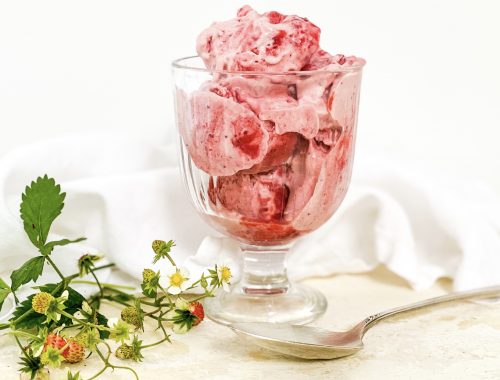 Photograph of Strawberry Ripple Ice Cream - No Churn