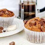 Photograph of Coffee and Banana Muffins with Milk Chocolate Chunks