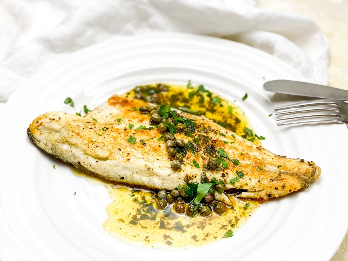 Photograph of Beurre Noisette with Lemon, Parsley and Capers