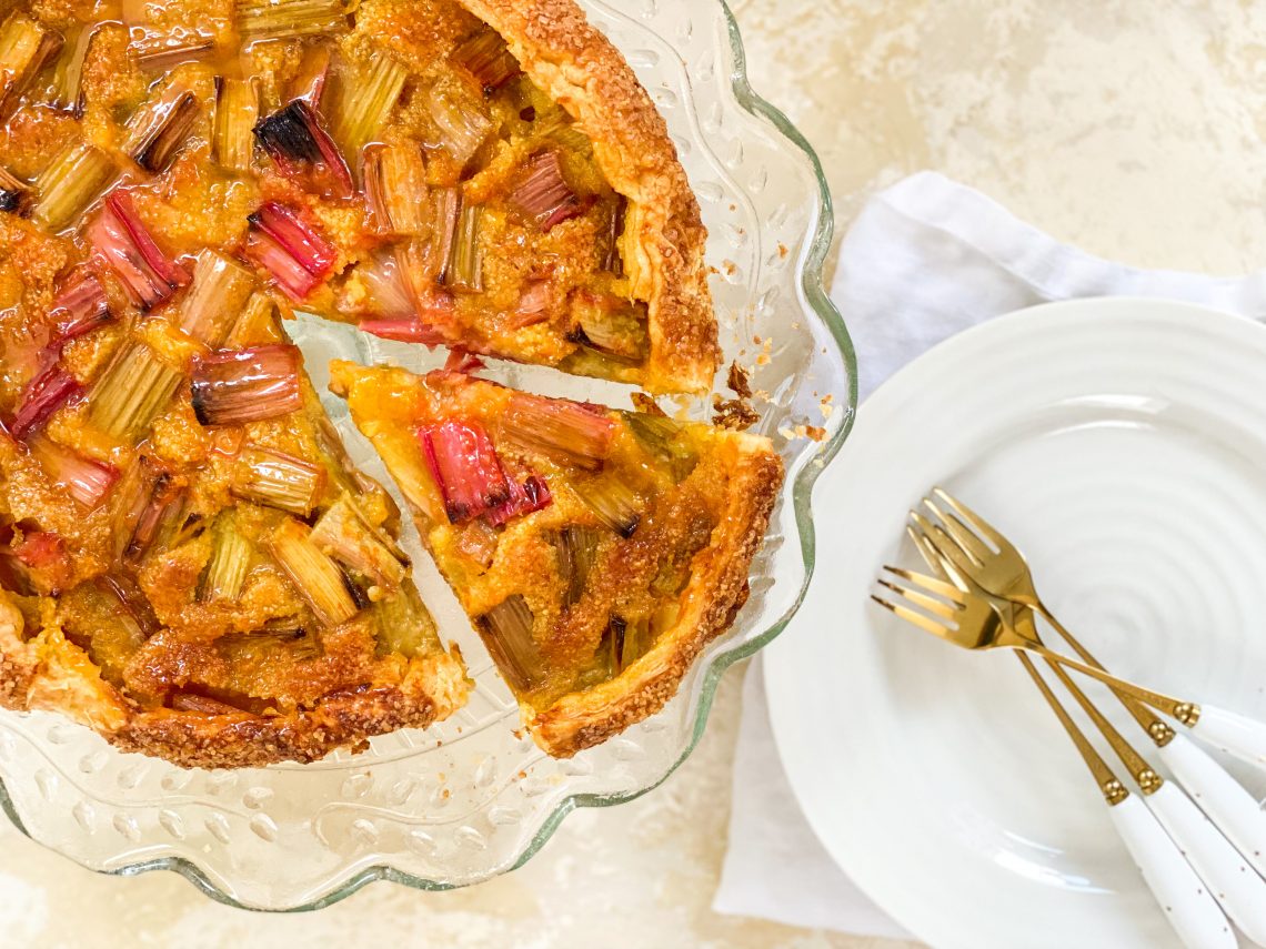 Photograph of Rhubarb and Orange Frangipane Galette