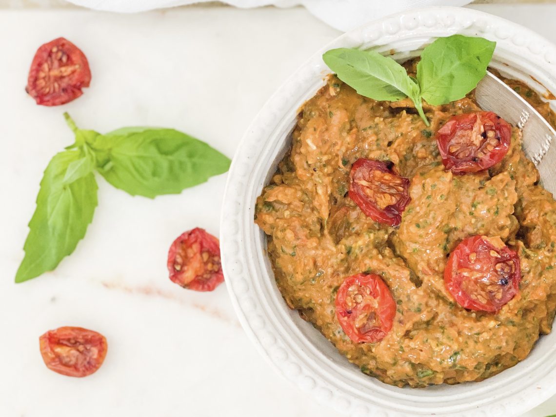 Photograph of Semi-dried Tomato Pesto with a Hint of Chilli - Dairy Free