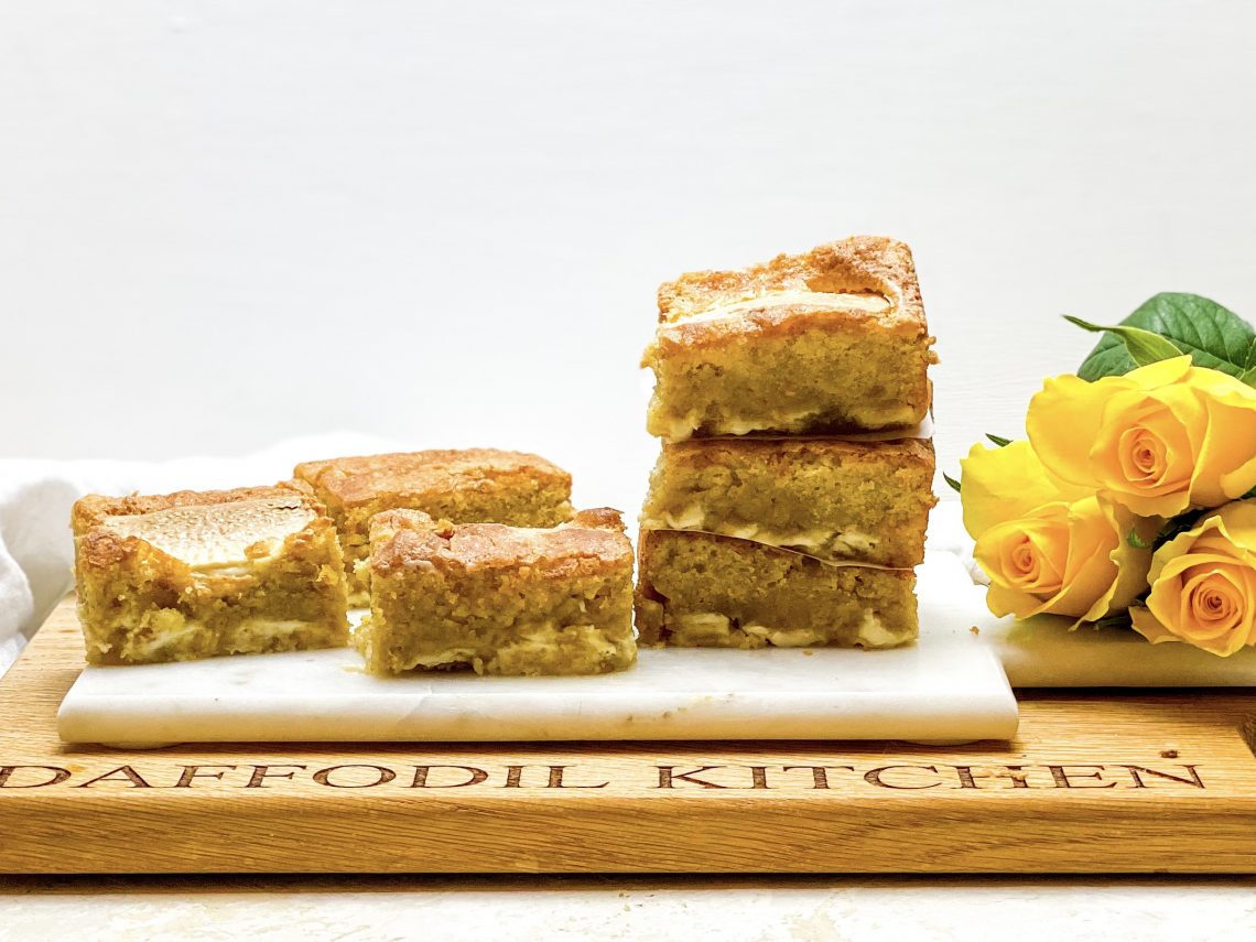 Photograph of White Chocolate Orange Blondies