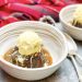 Photograph of Christmas Sticky Toffee Pudding with Salted Caramel Sauce
