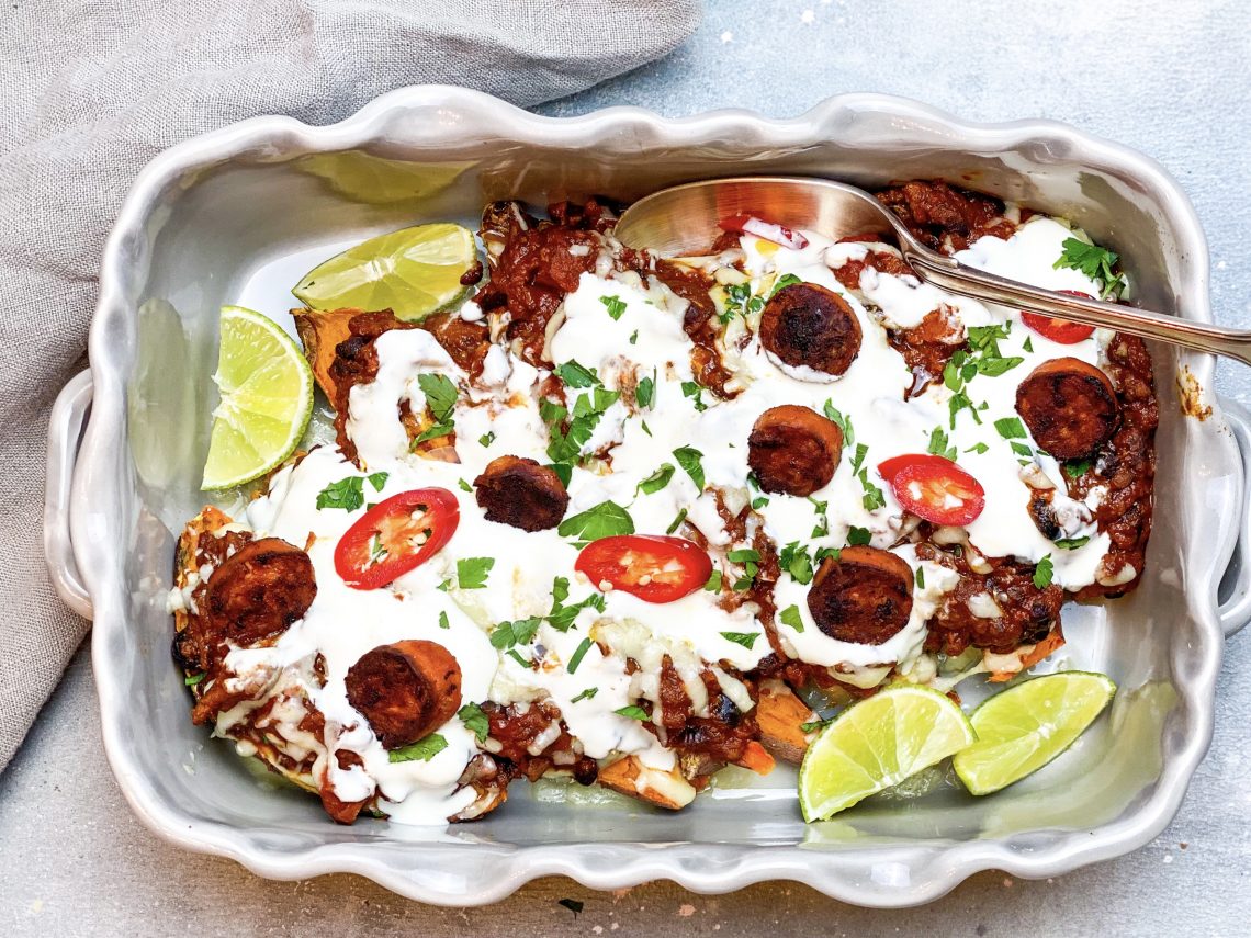 Photograph of Quick Chilli Con Carne with Chorizo and Sweet Potatoes