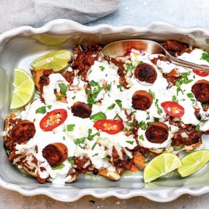 Photograph of Quick Chilli Con Carne with Chorizo and Sweet Potatoes