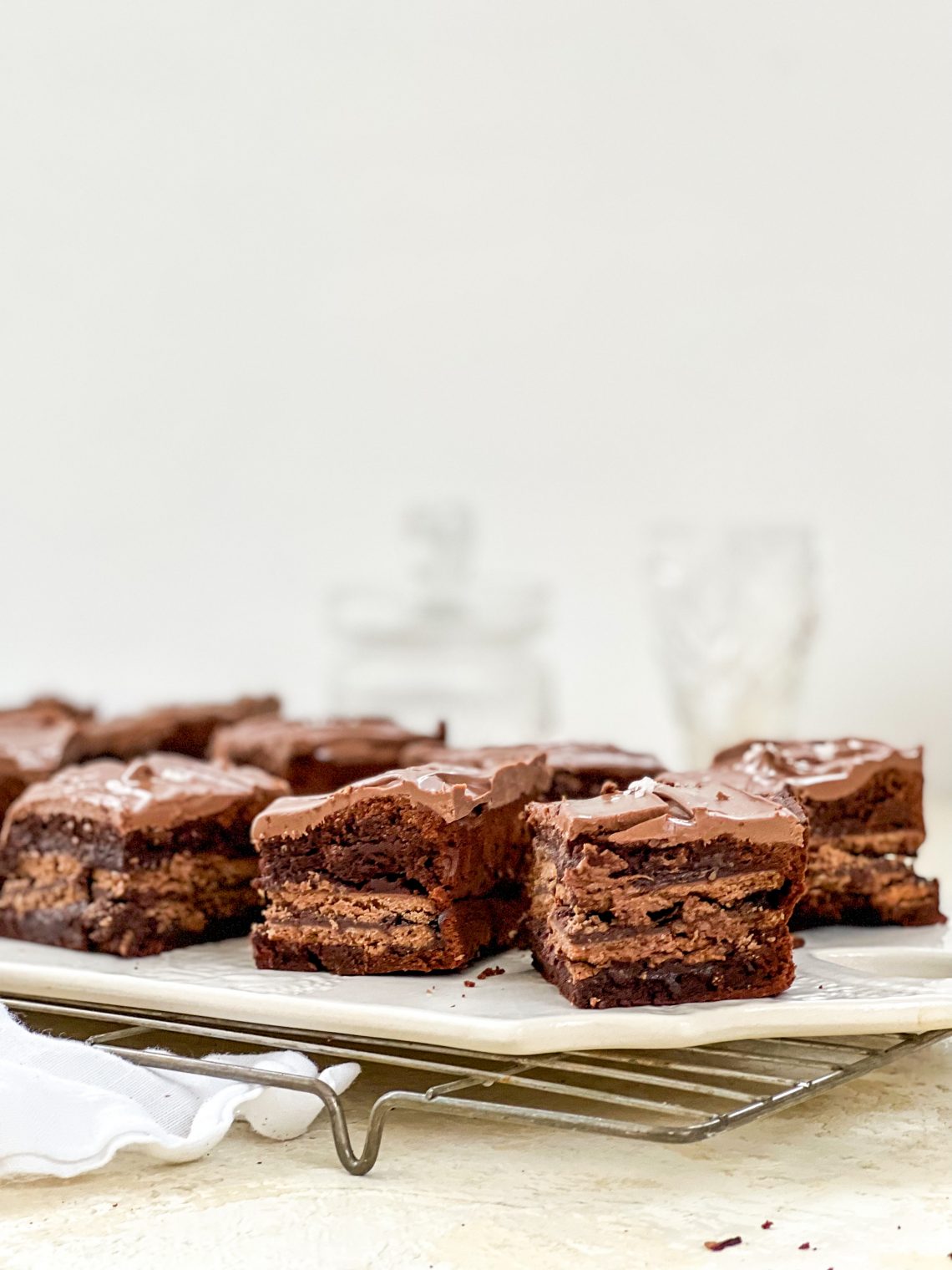 Photograph of Tim Tam Brownies with Vegemite