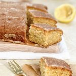 Lemon Drizzle Slice with a Crunchy Sugary Top