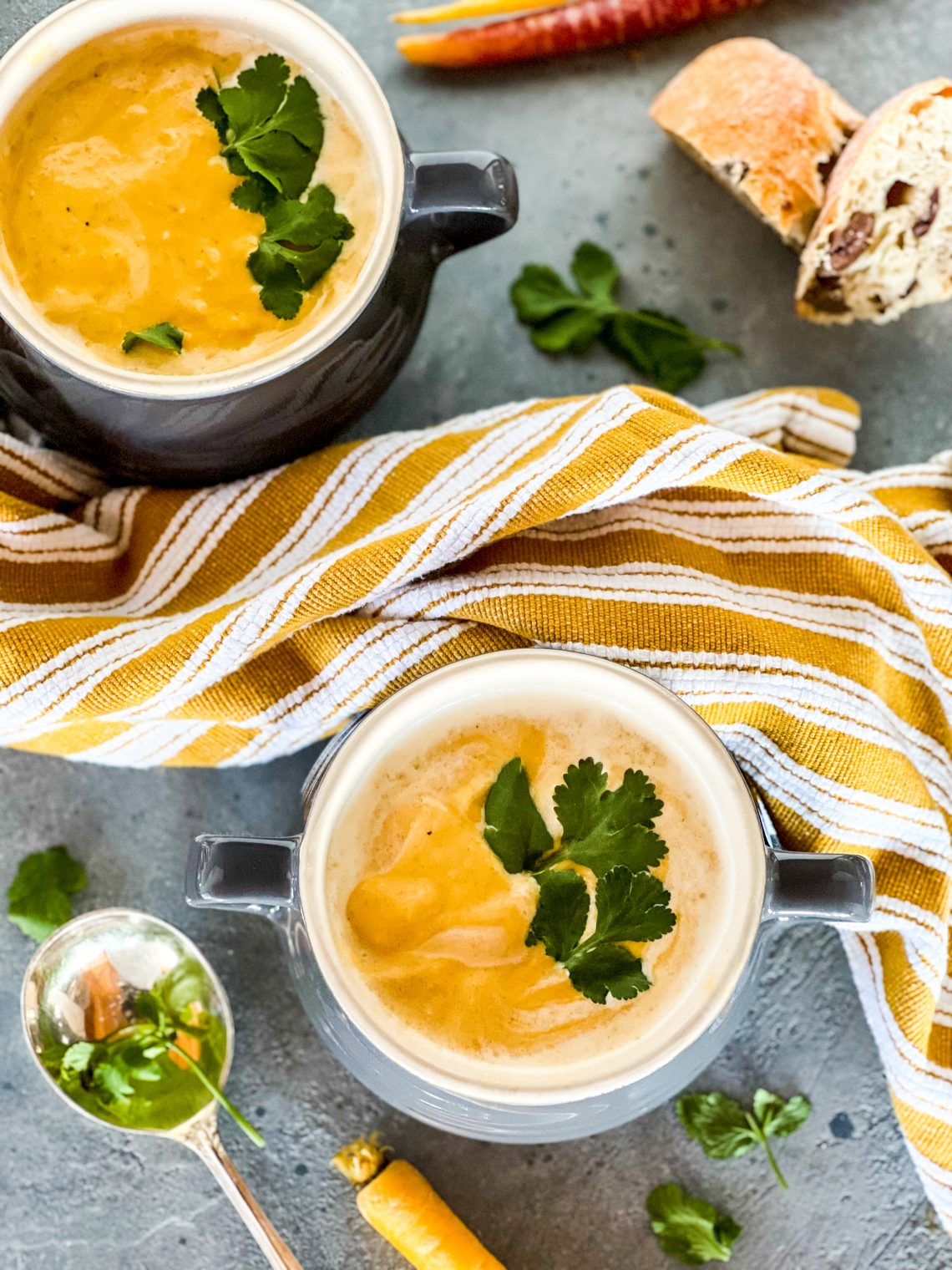 Photograph of Roast Carrot Soup with Ginger, Cumin and Coriander