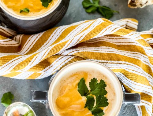 Photograph of Roast Carrot Soup with Ginger, Cumin and Coriander