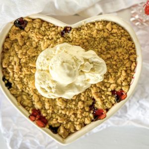 Photograph of Plum Crumble with Vanilla