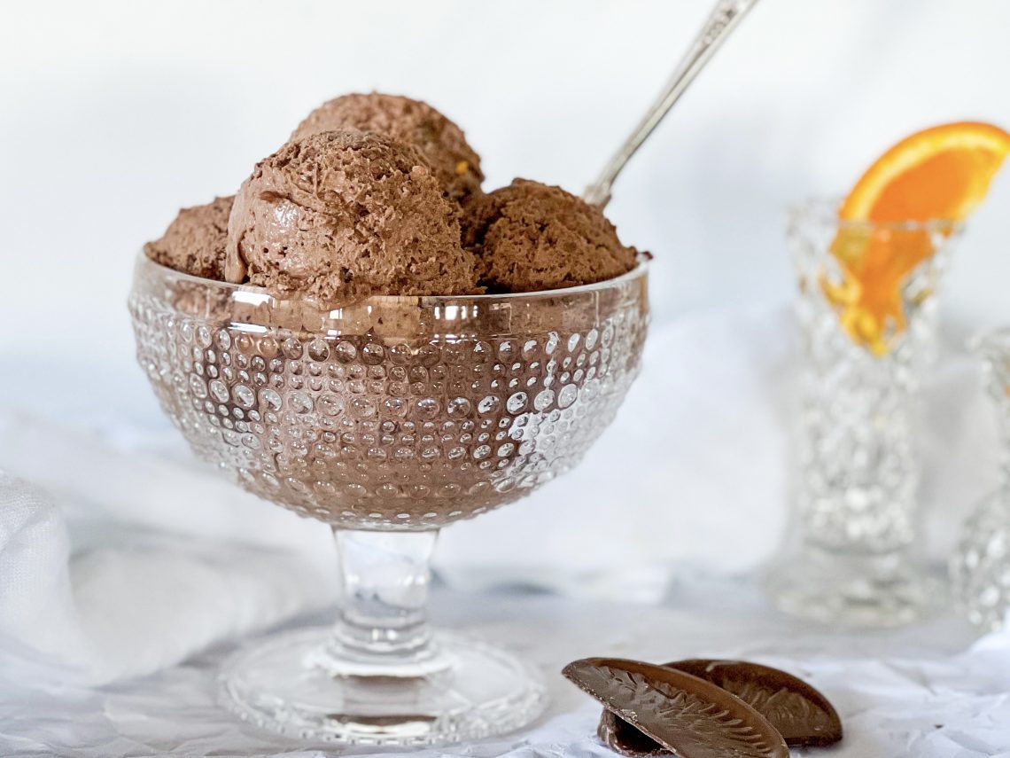 Photograph of Chocolate Orange Ice Cream - No Churn