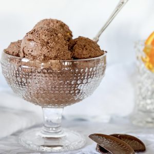 Photograph of Chocolate Orange Ice Cream - No Churn
