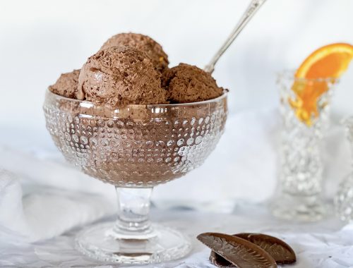 Photograph of Chocolate Orange Ice Cream - No Churn