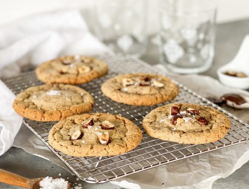 Photograph of Chocolate Chip Cookies with Chocolate Hazelnut Spread