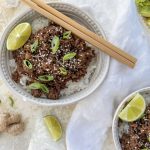 Photograph of Teriyaki and Ginger Minced Beef Donburi Bowl