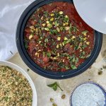 Photograph of Lamb Tagine with Saffron, Tomatoes and Dates