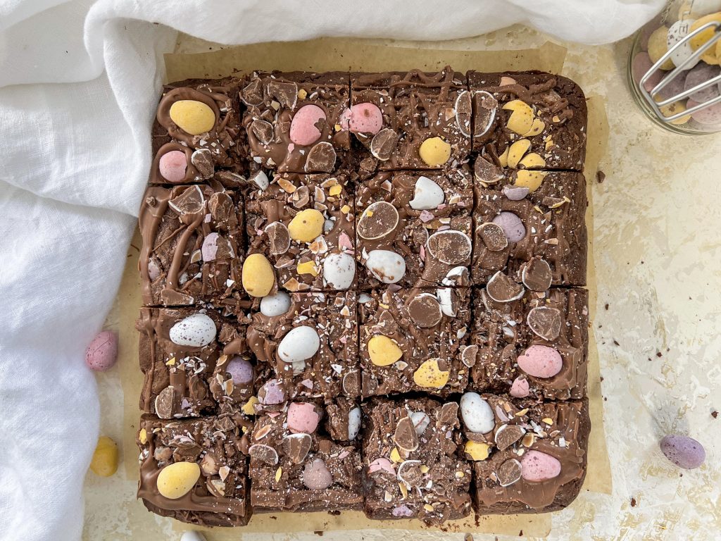 Photograph of Mini Egg Chocolate Brownies