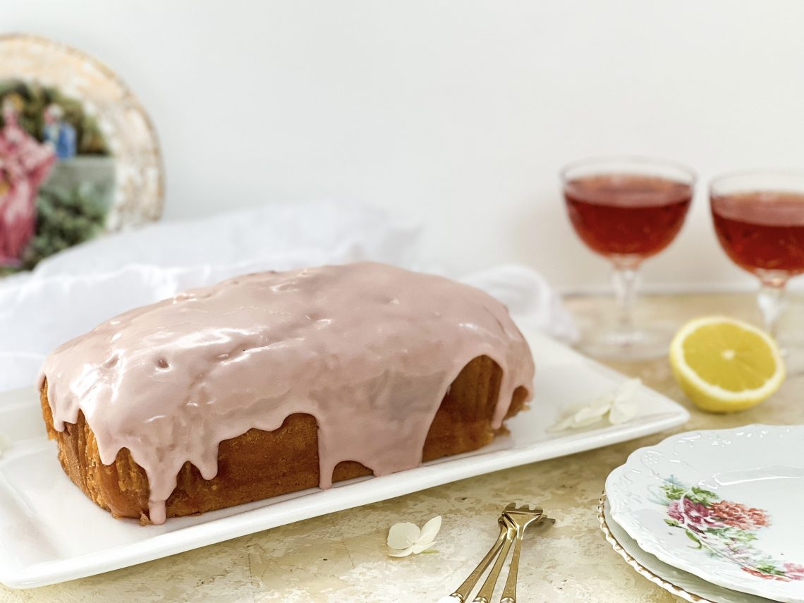 Photograph of Vegan Lemon and Dubonnet Drizzle Cake