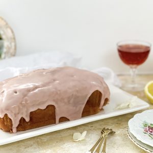 Photograph of Vegan Lemon and Dubonnet Drizzle Cake