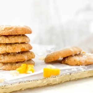 Photograph of Mango, Coconut and White Chocolate Cookies with Lemon