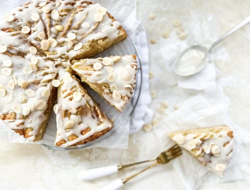 Photograph of Pear, Almond and Vanilla Cake