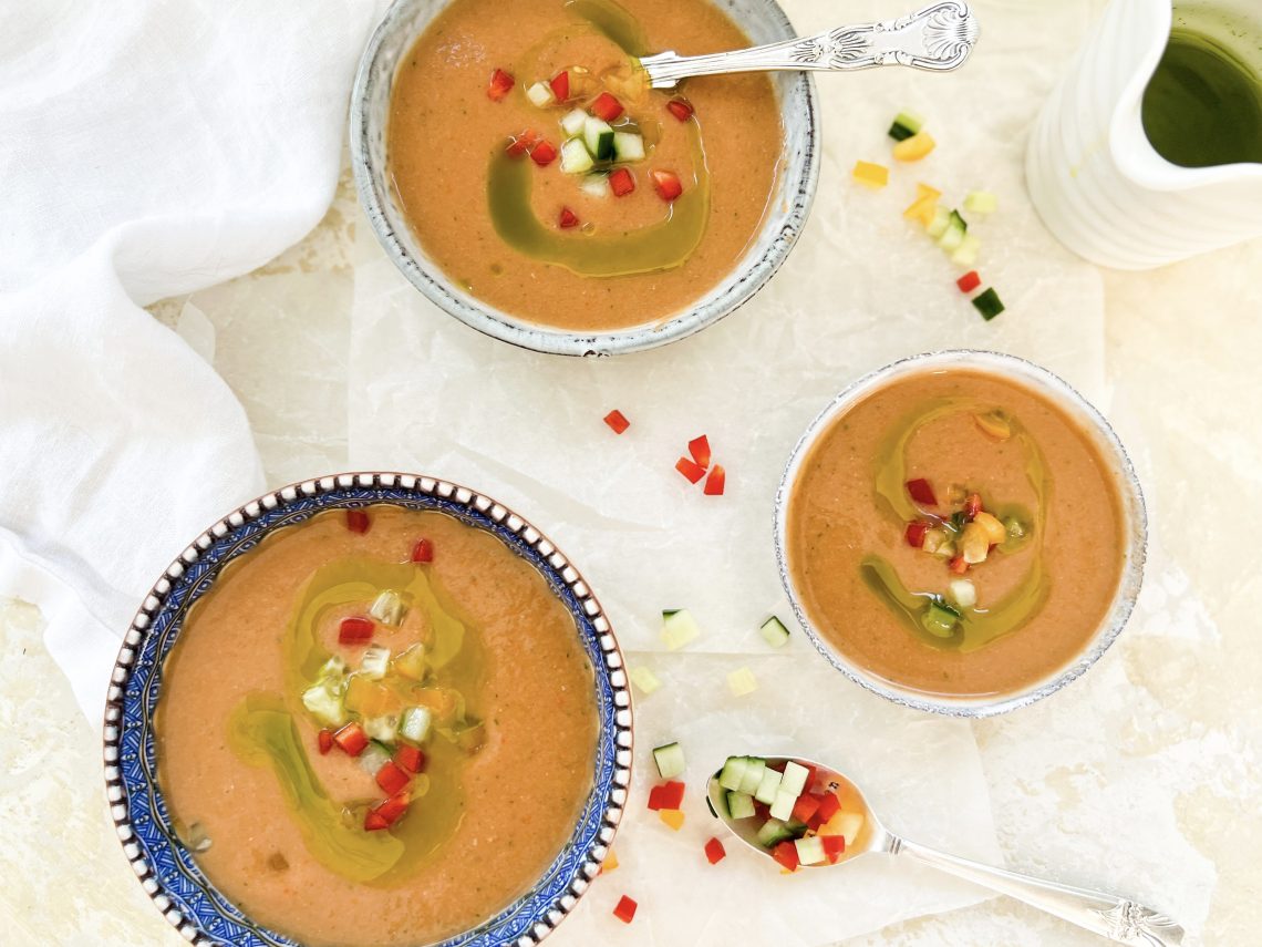 Photograph of Gazpacho with Fresh Parsley Oil