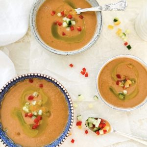 Photograph of Gazpacho with Fresh Parsley Oil
