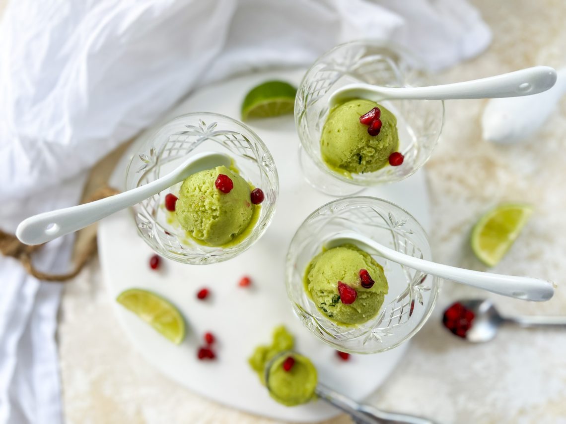 Photograph of Avocado and Lime Sorbet