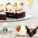 Photograph of Rich, Double Chocolate Cake with White Chocolate Dipped Strawberries