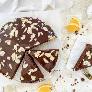 Photograph of Chocolate and Almond Cake with Orange