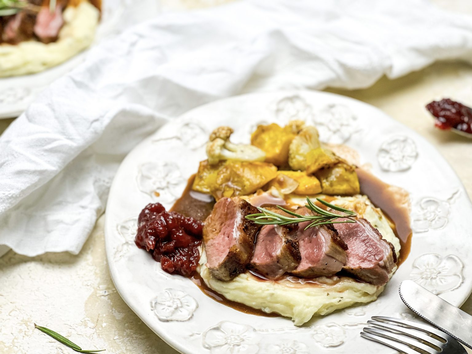 Panfried Lamb Loin Fillet with a Rosemary DemiGlace Daffodil Kitchen