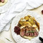 Photograph of Pan-fried Lamb Loin Fillet with a Rosemary Demi-Glace