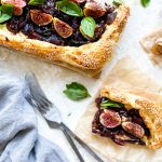 Caramelised Red Onion and Goat’s Cheese Galette with Fresh Figs and Basil