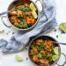 Photograph of Slow-Cooker Sweet Potato and Turkey Meatball Dhansak and Rice Casserole