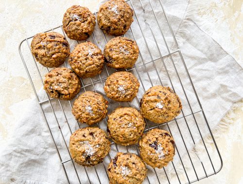 Photograph of Peanut Butter and Dark Chocolate Chip Cookies – Vegan, Gluten Free, No Processed Sugar