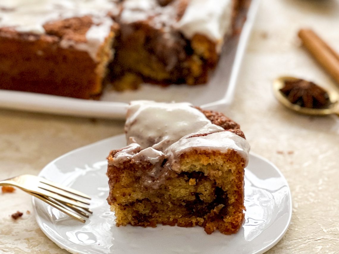 Photograph of Cinnamon Swirl Vanilla Slice