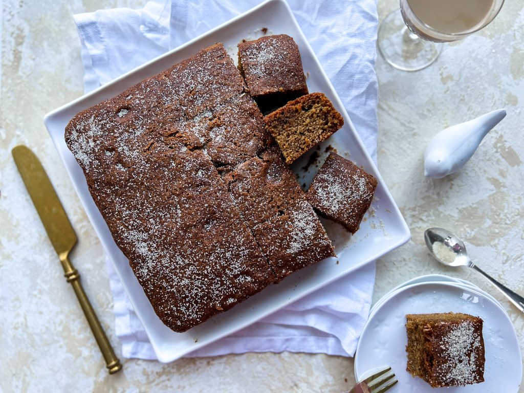 Photograph of Coffee Drizzle Slice with Baileys Irish Cream