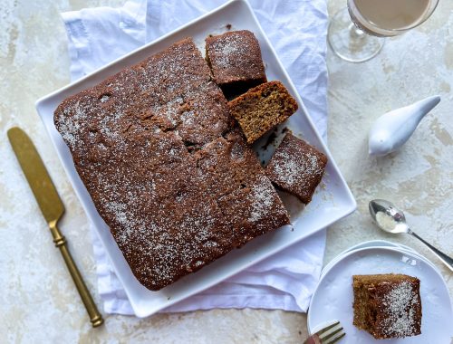 Photograph of Coffee Drizzle Slice with Baileys Irish Cream