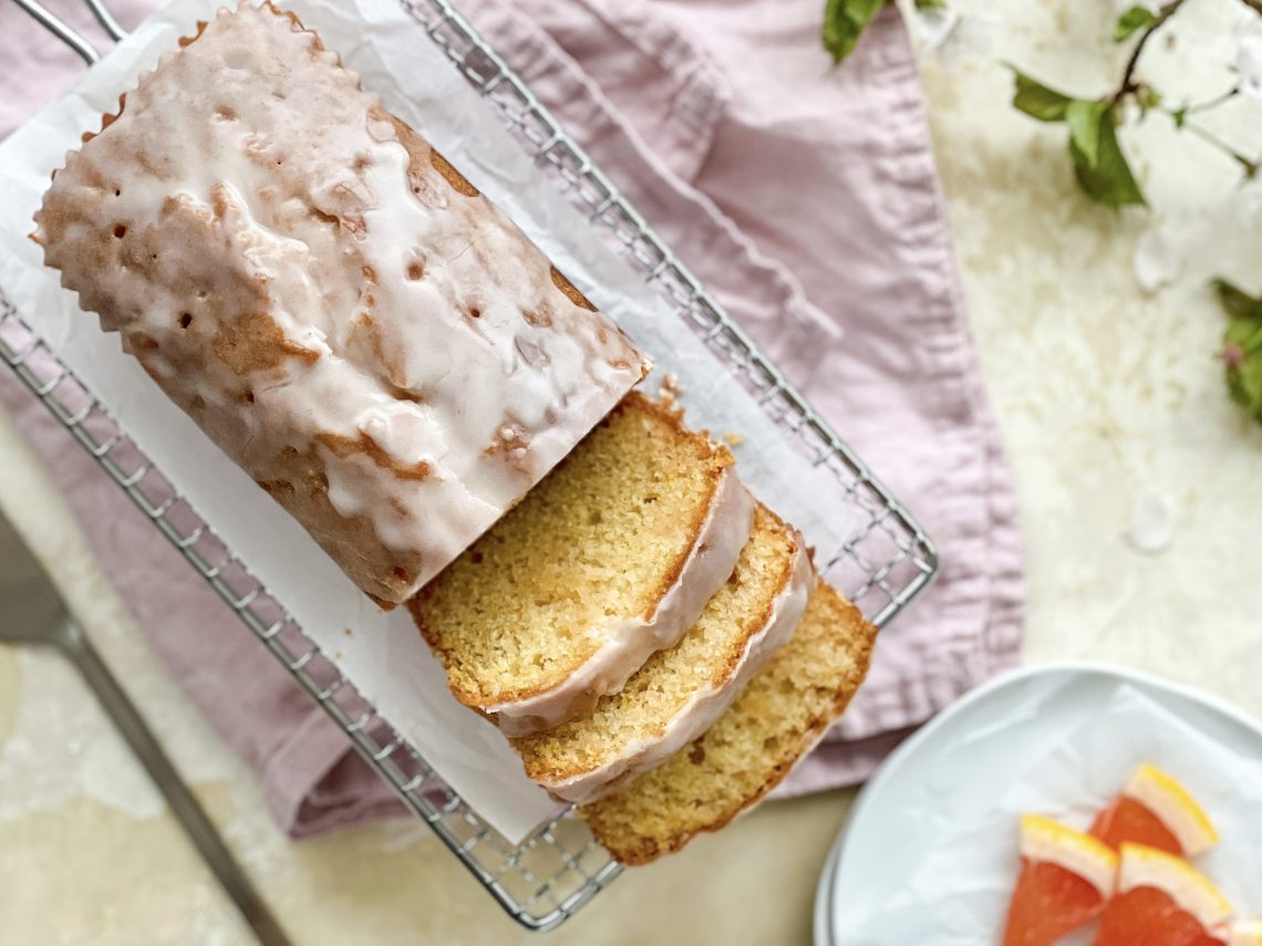 Photograph of Pink Grapefruit Drizzle Cake