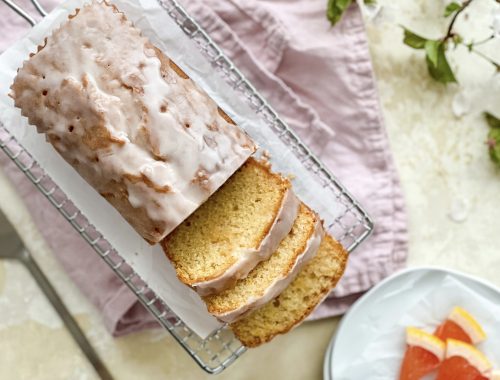 Photograph of Pink Grapefruit Drizzle Cake