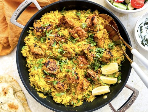 Photograph of One-pot Chicken Tikka with Turmeric Pilau Rice