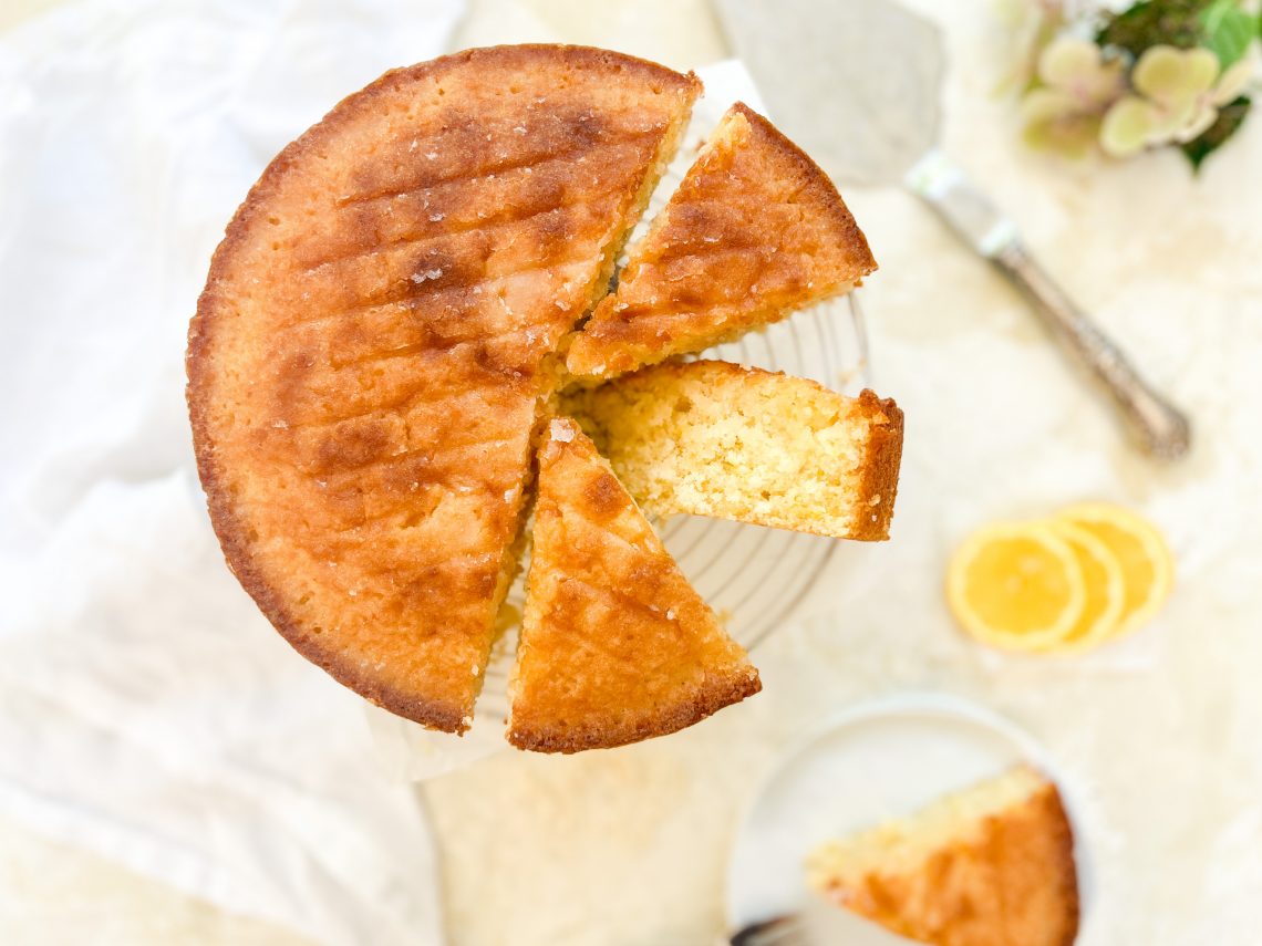 Photograph of Lemon and Coconut Drizzle Cake