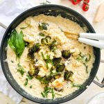Roasted Cauliflower and Broccoli Three Cheese Risotto