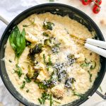 Photograph of Roasted Cauliflower and Broccoli Three Cheese Risotto