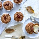 Pumpkin Spiced Muffins with Pecan Nuts, Raisins and Coconut