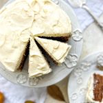 Photograph of Spiced Pumpkin Cake with Cream Cheese Frosting