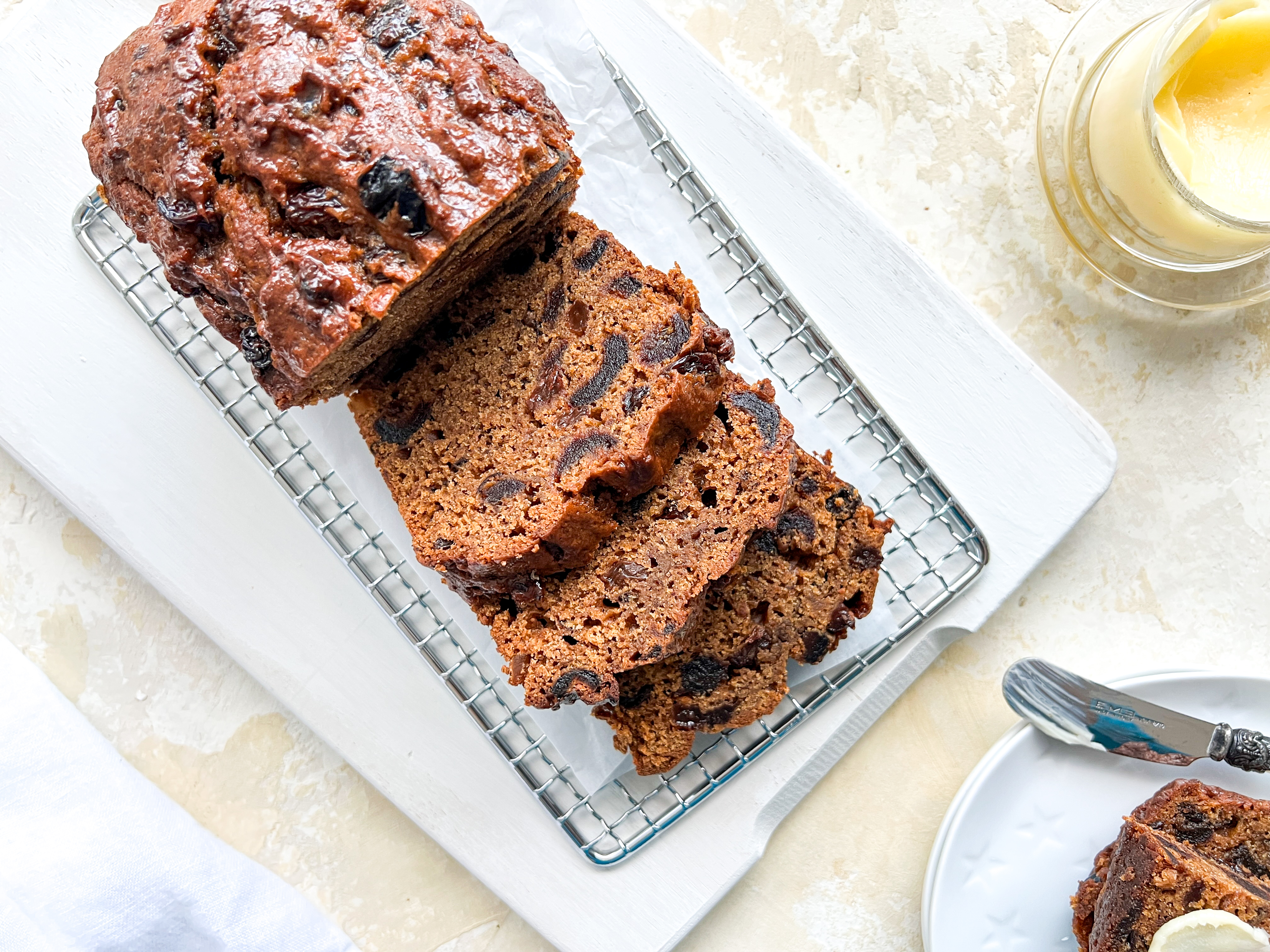 Photograph of Sticky Date Cake with Brown Butter and Condensed Milk