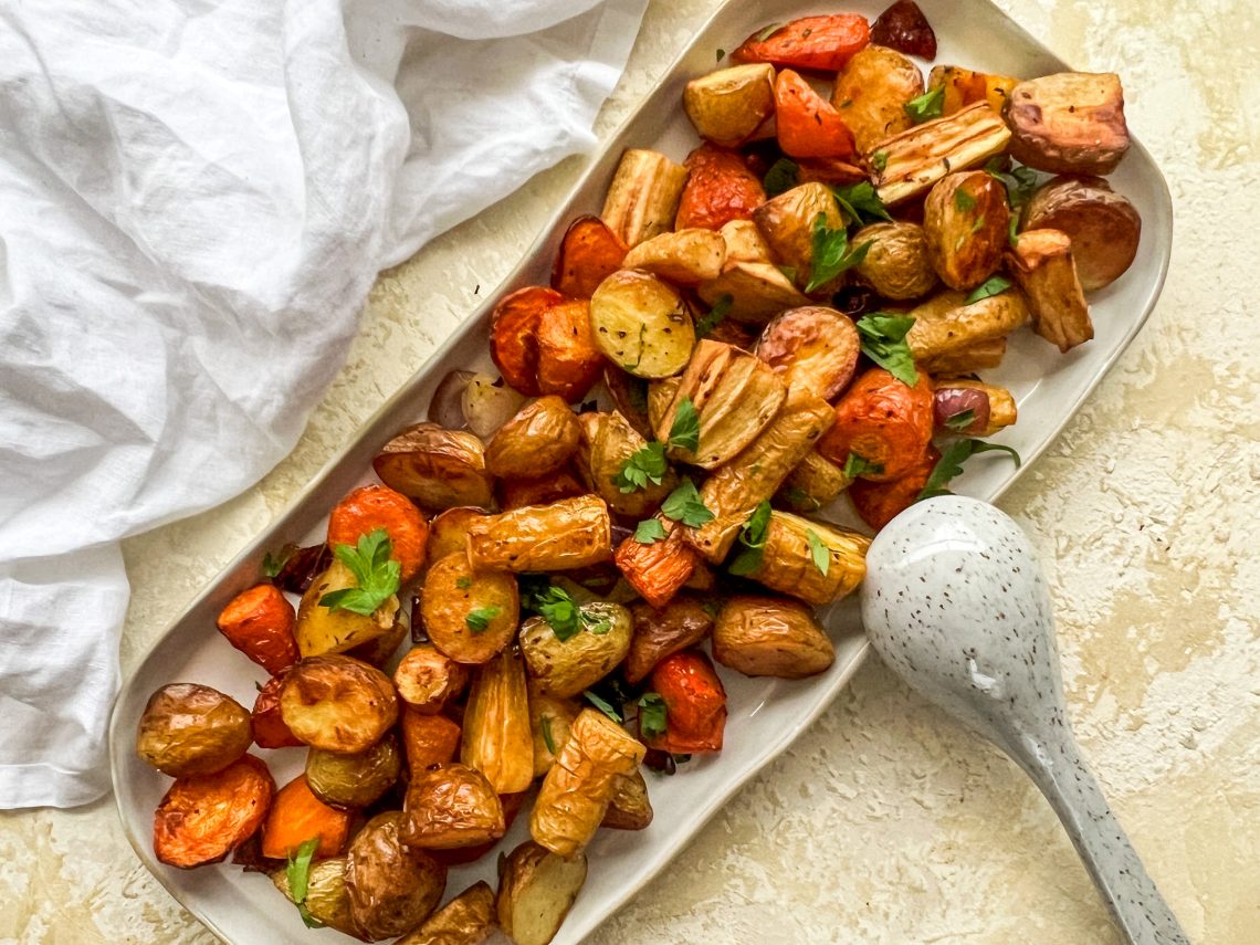 Photograph of Oven Roasted Winter Vegetables