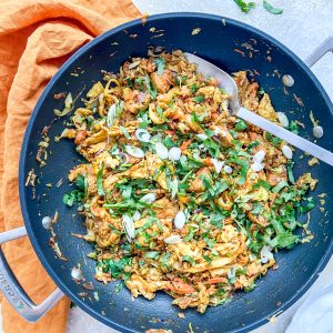 Photograph of Kothu with Chicken Curry