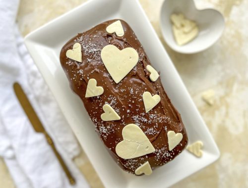 Photograph of Mocha Drizzle Cake with Salted Milk Chocolate Ganache - 'Marry Me' Cake